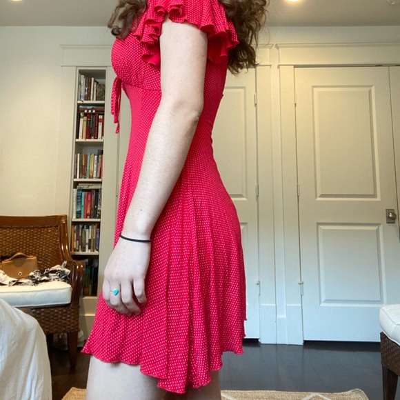 ASOS Polka Dot Frill Tea Dress - Picture 3 of 4